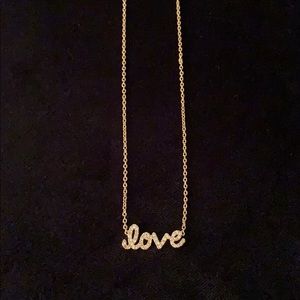 Gold love necklace